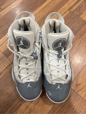 Jordan Women’s Athletic Shoes in White and Gray